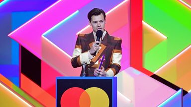 Harry Styles at the Brit Awards 2021